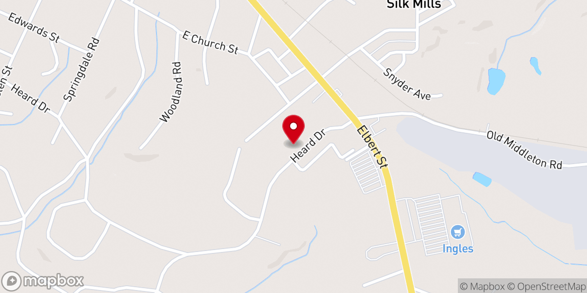 Map showing location of Pentecostal Holiness Church