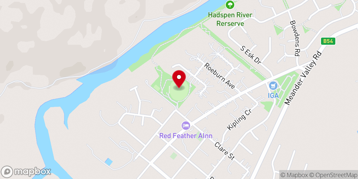Map showing location of Grace Presbyterian Church Launceston