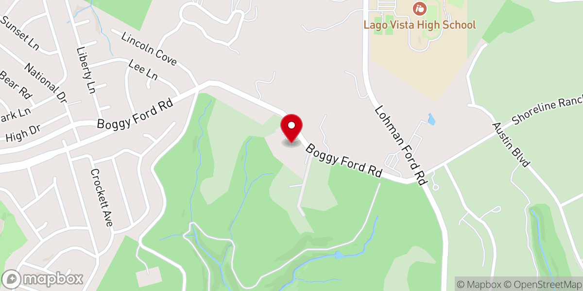 Map showing location of Grace Fellowship Church Lago Vista