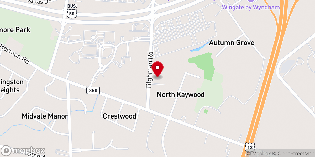 Map showing location of Calvary Baptist Tabernacle