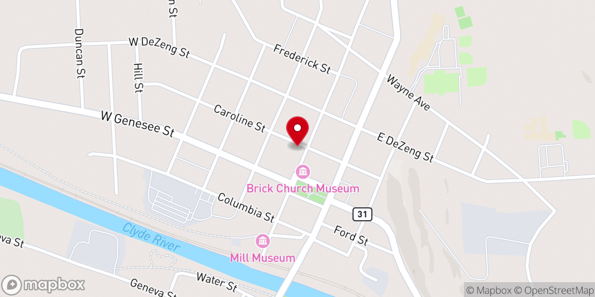 Map showing location of Global Methodist Church-Clyde