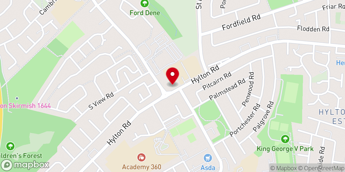 Map showing location of St Anne's RC Church