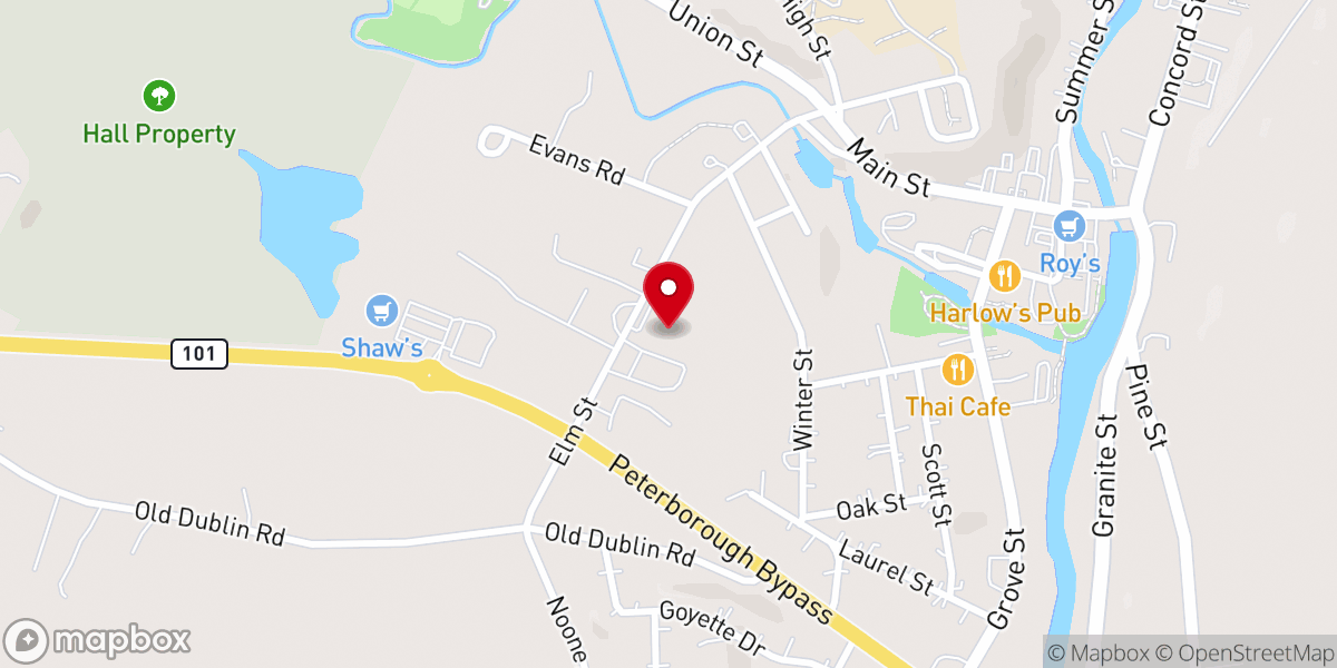 Map showing location of Bowling Acres
