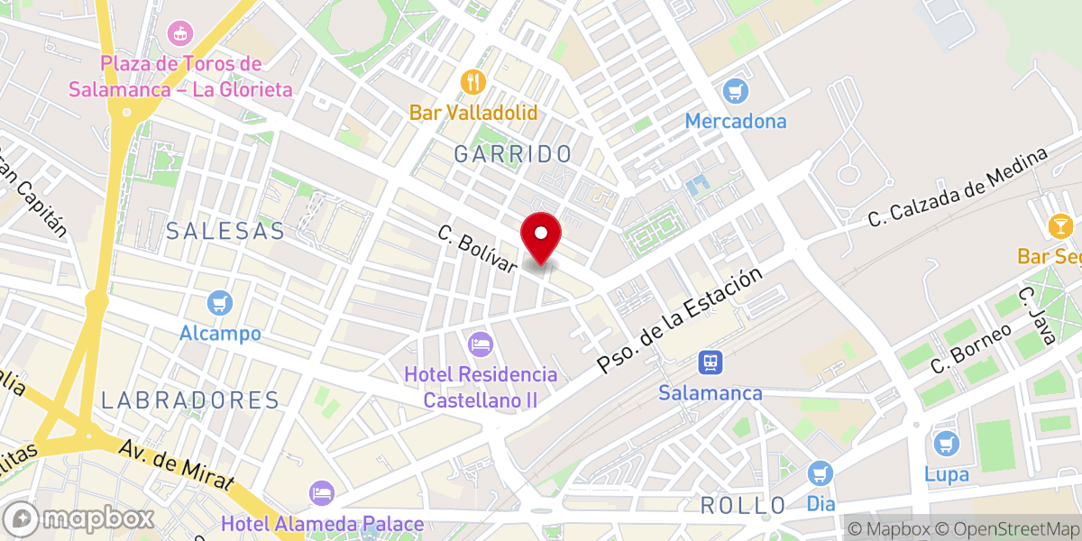 Map showing location of Parroquia Nuestra Señora de Fátima