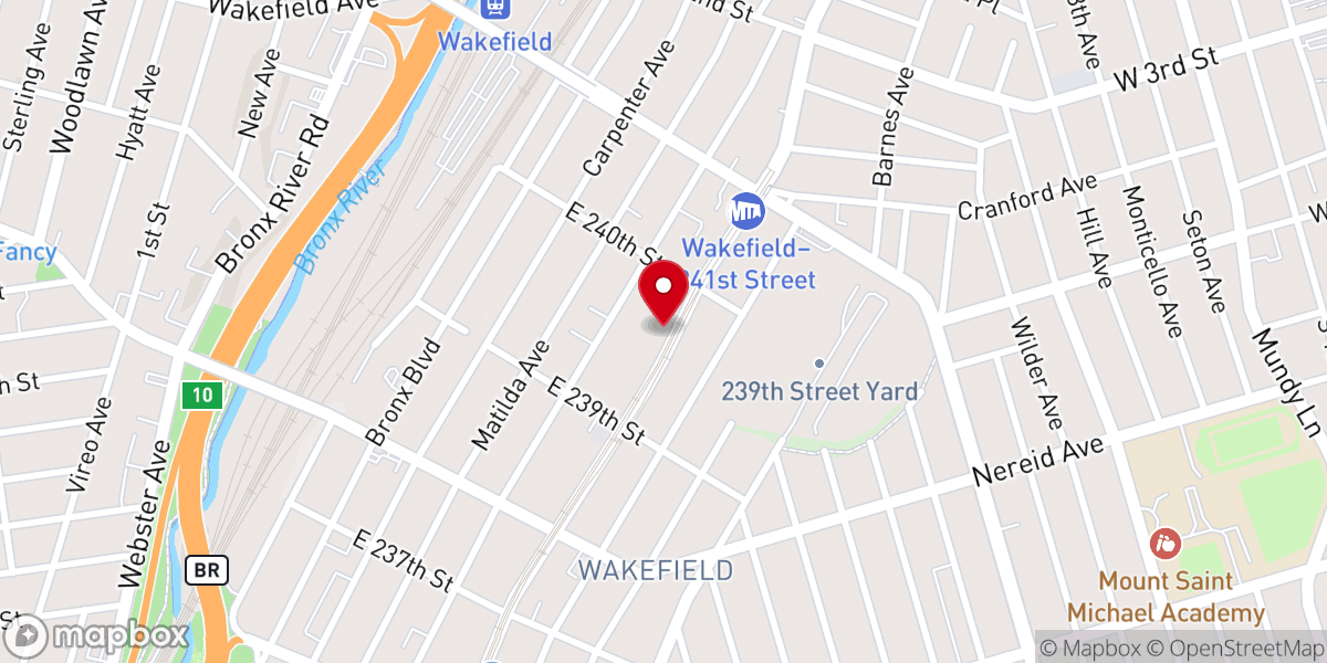 Map showing location of Iglesia Pentecostal Fuente De Agua Viva Inc