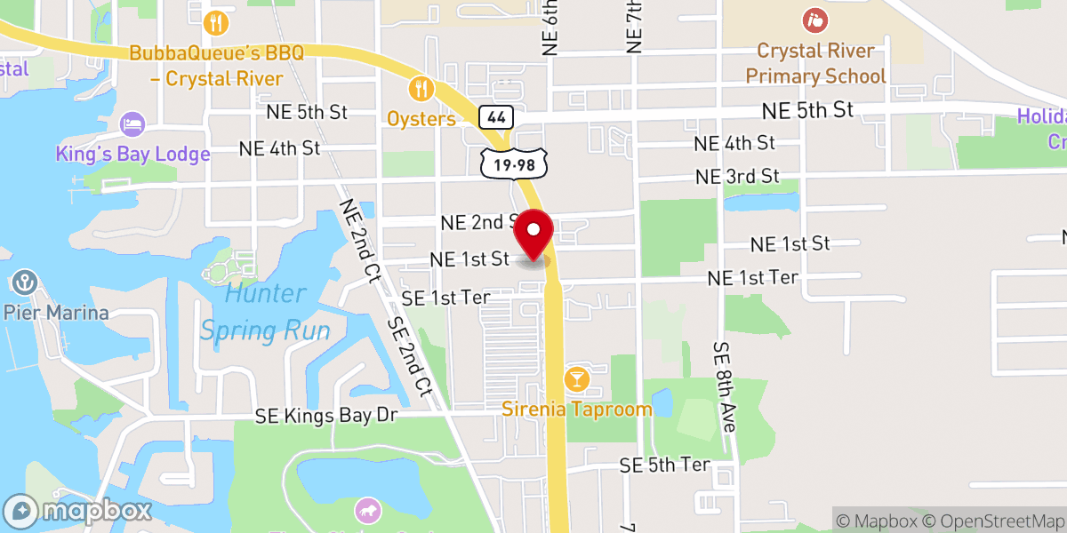 Map showing location of Nature's Discovery - Manatee Swim Tours
