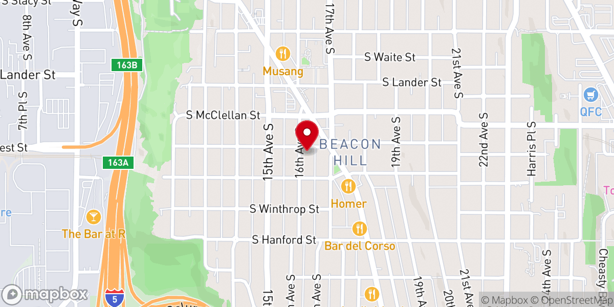 Map showing location of Beacon Hill First Baptist Church