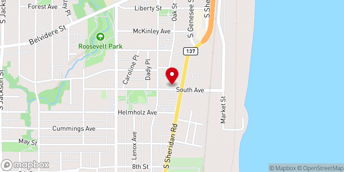 Map showing location of Trinity AME Church