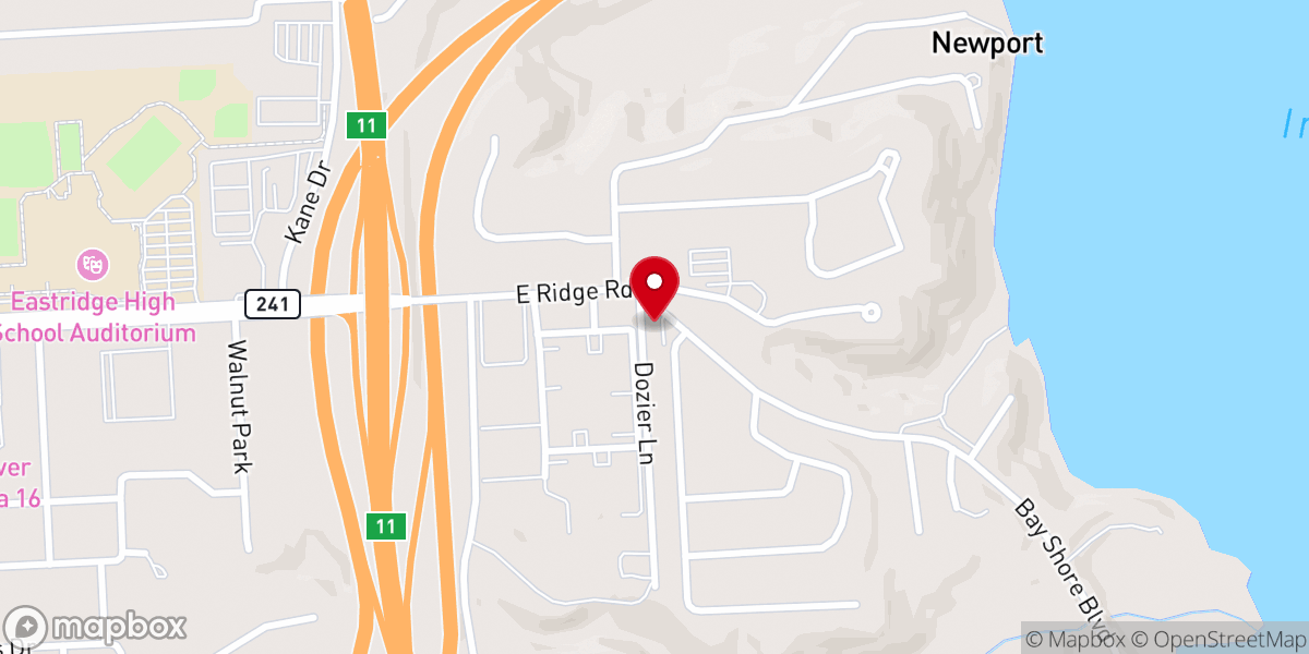 Map showing location of Grace Baptist Church