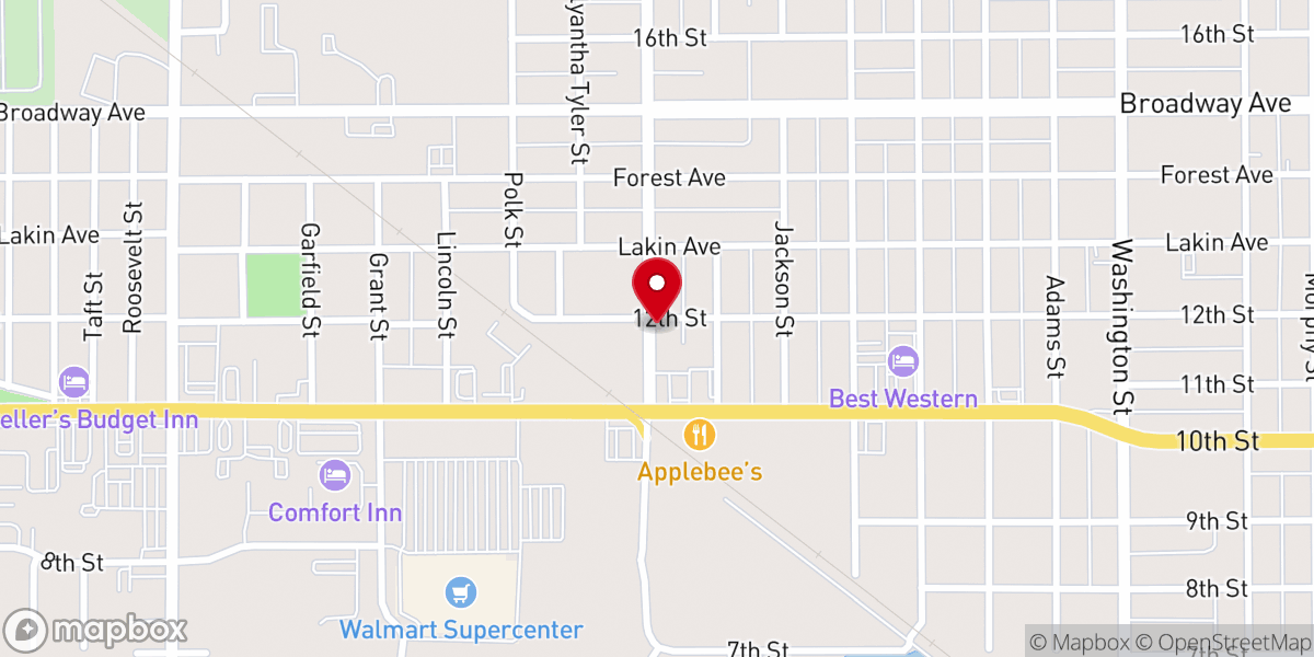 Map showing location of Heritage Baptist Temple