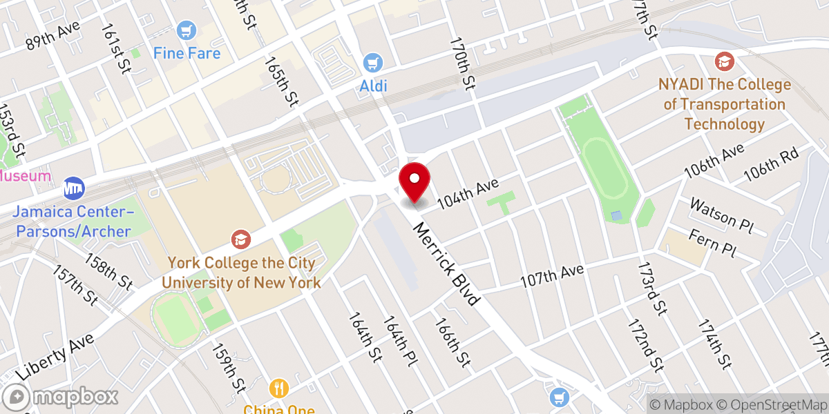 Map showing location of Tabernacle Of Glory NYC