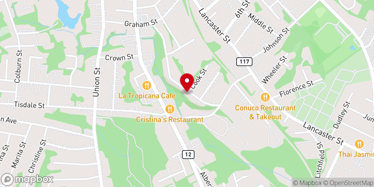 Map showing location of Holy Trinity Chapel