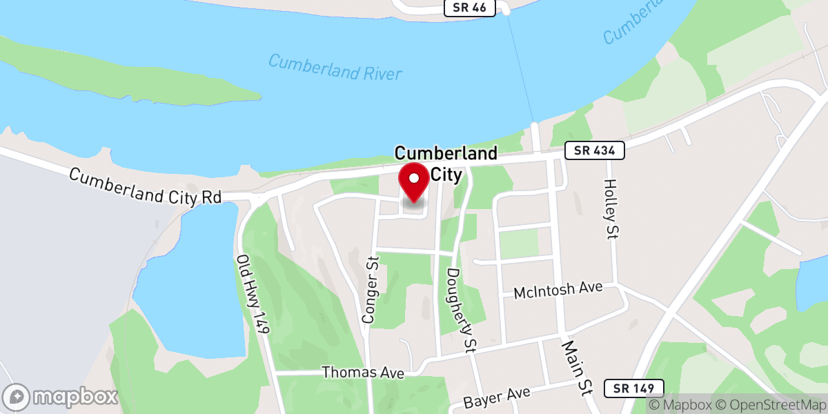 Map showing location of United Methodist Church