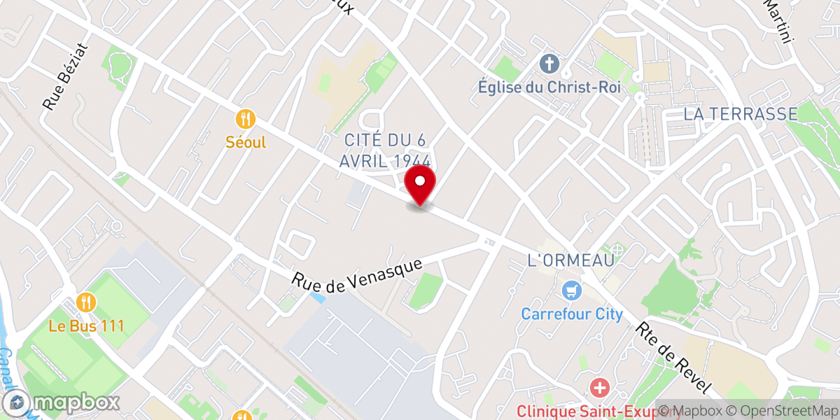 Map showing location of Église Adventiste du Septième Jour