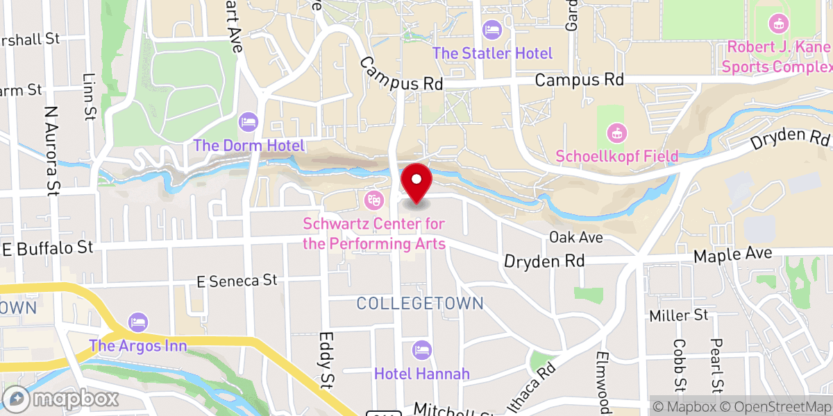 Map showing location of St. Luke Lutheran Church