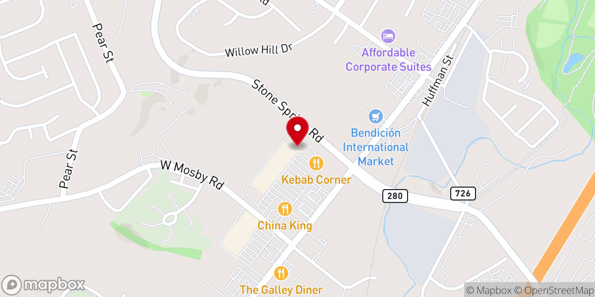 Map showing location of Hosanna Fellowship of Harrisonburg
