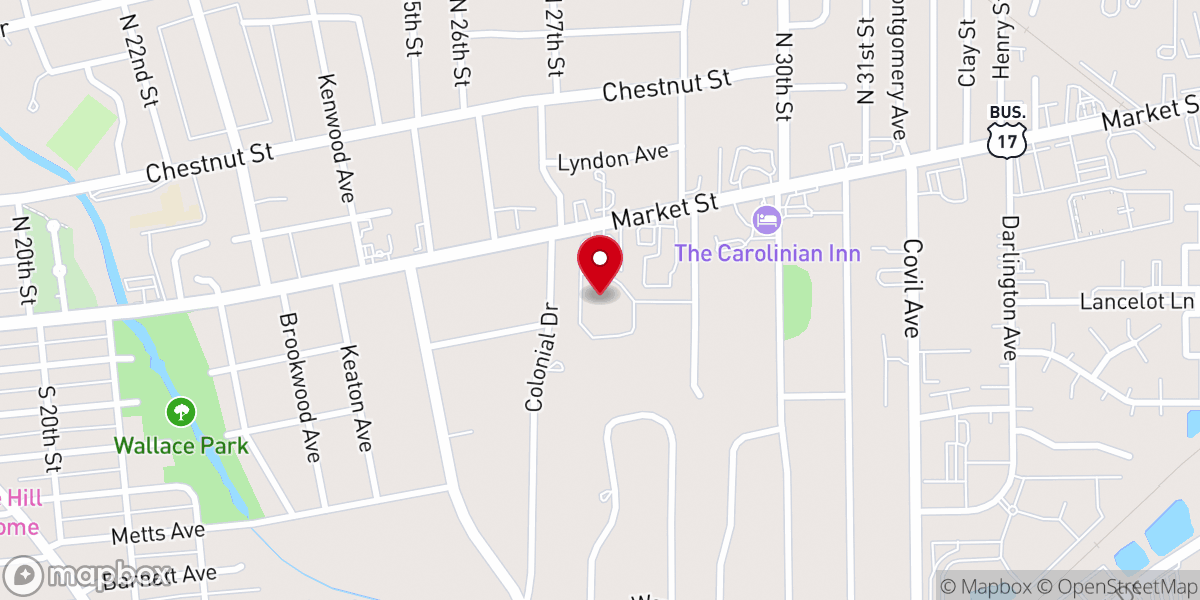 Map showing location of Grace City Church Wilmington