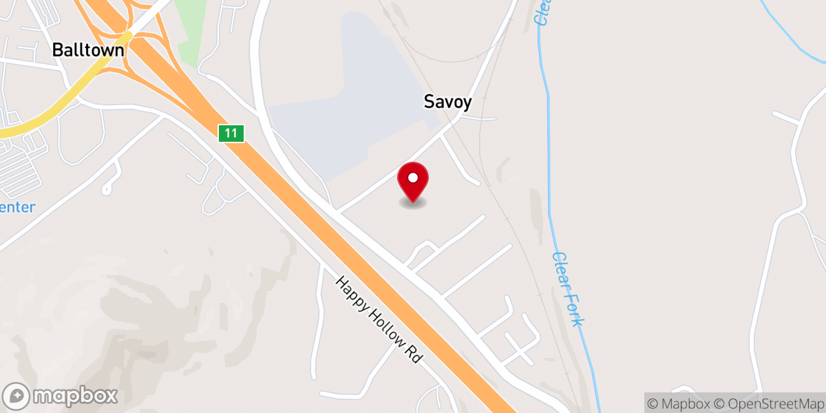 Map showing location of Calvary Missionary Baptist Church