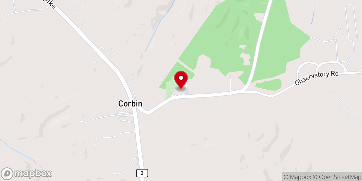 Map showing location of Round Oak Baptist Church