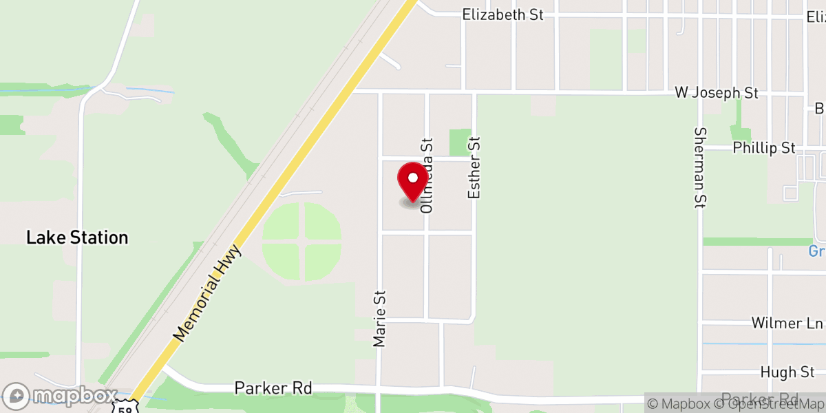 Map showing location of Immanuel Baptist Church
