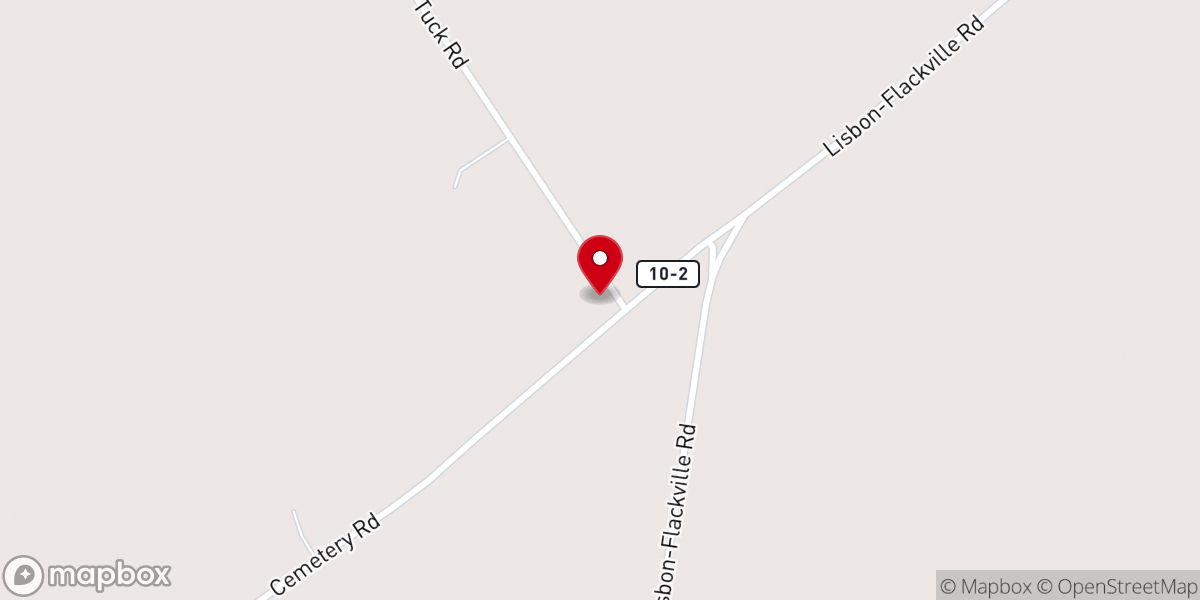 Map showing location of Lisbon Reformed Presbyterian Church, RPCNA