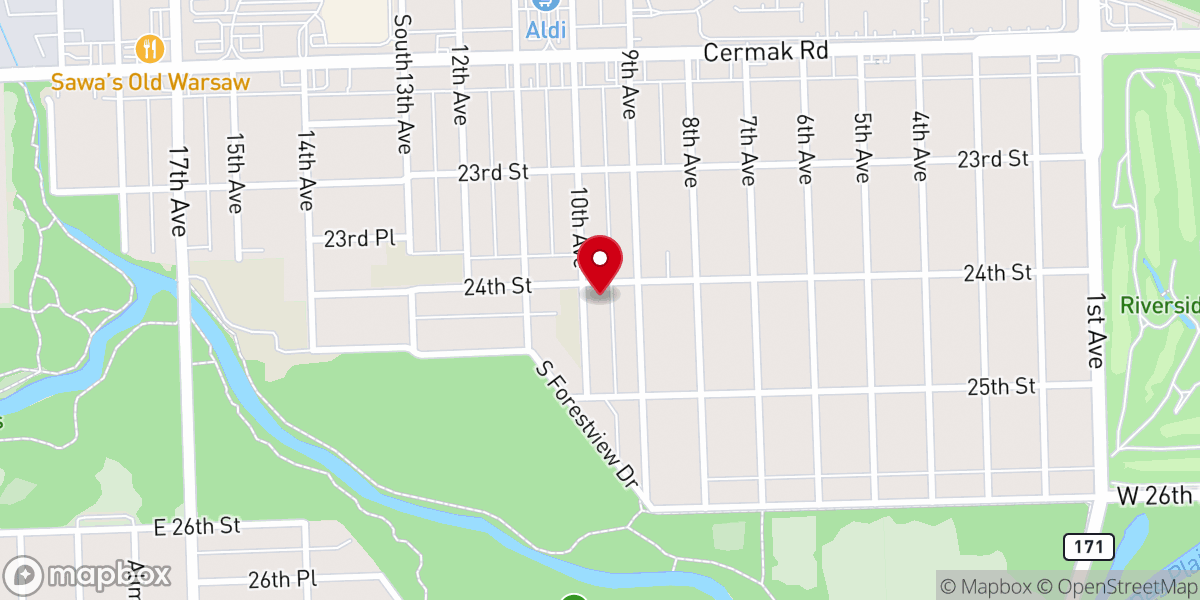 Map showing location of Mater Christi Catholic Church/ St. Paul VI Parish