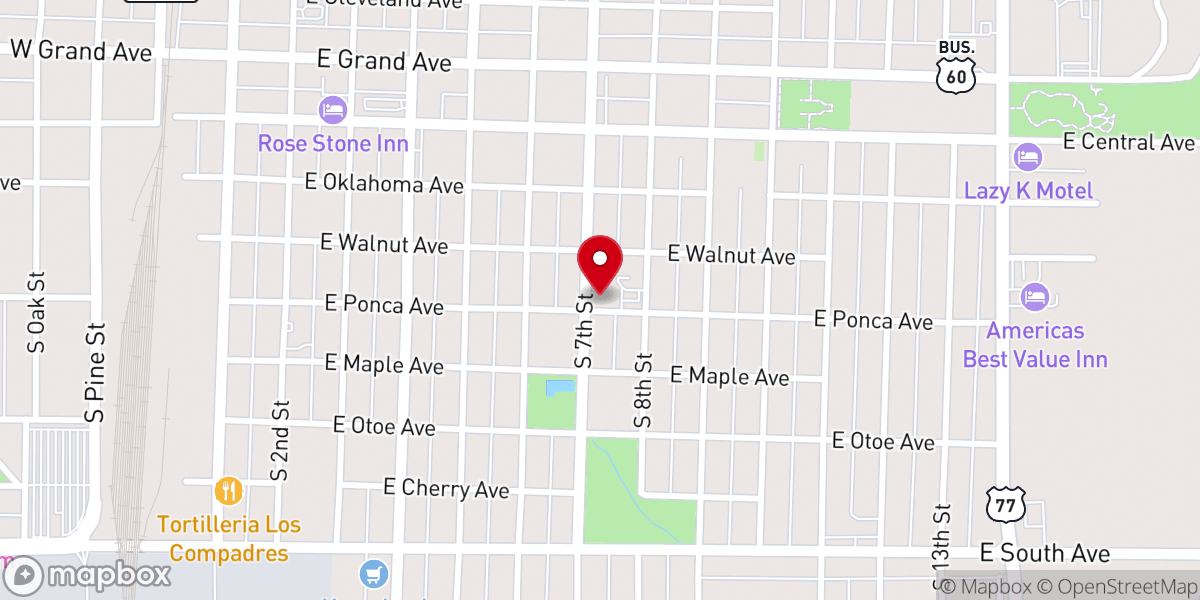 Map showing location of Catholic Church