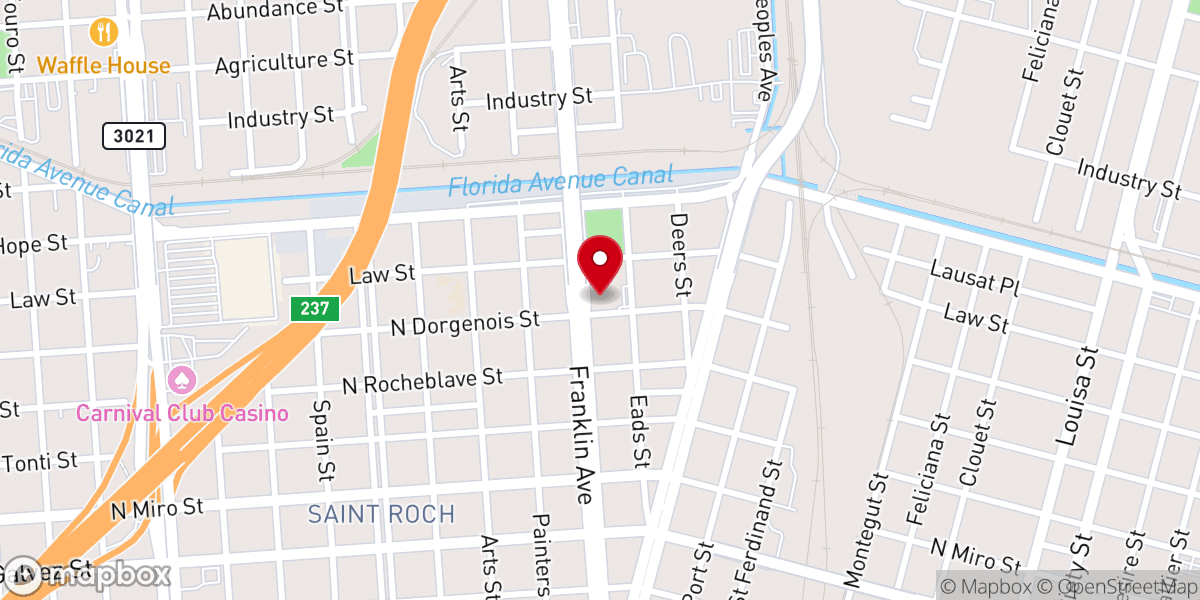 Map showing location of Rock of Ages Baptist Church