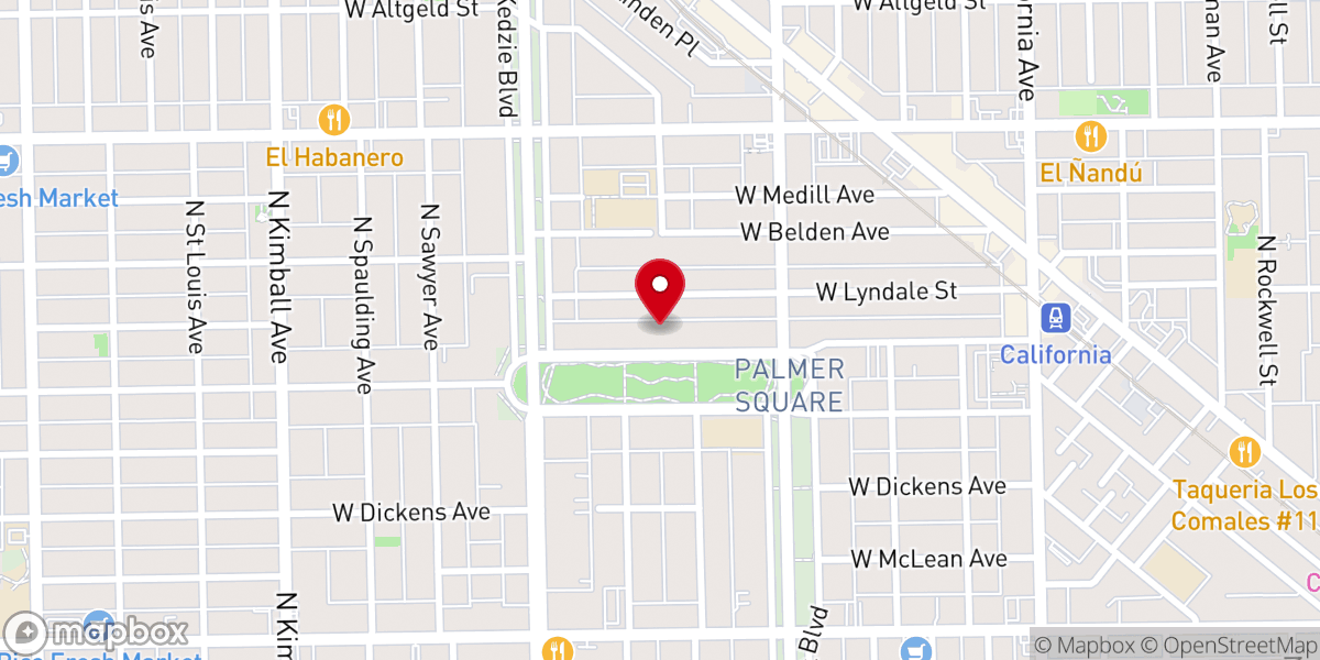 Map showing location of Old Holy Resurrection Serbian Orthodox Church