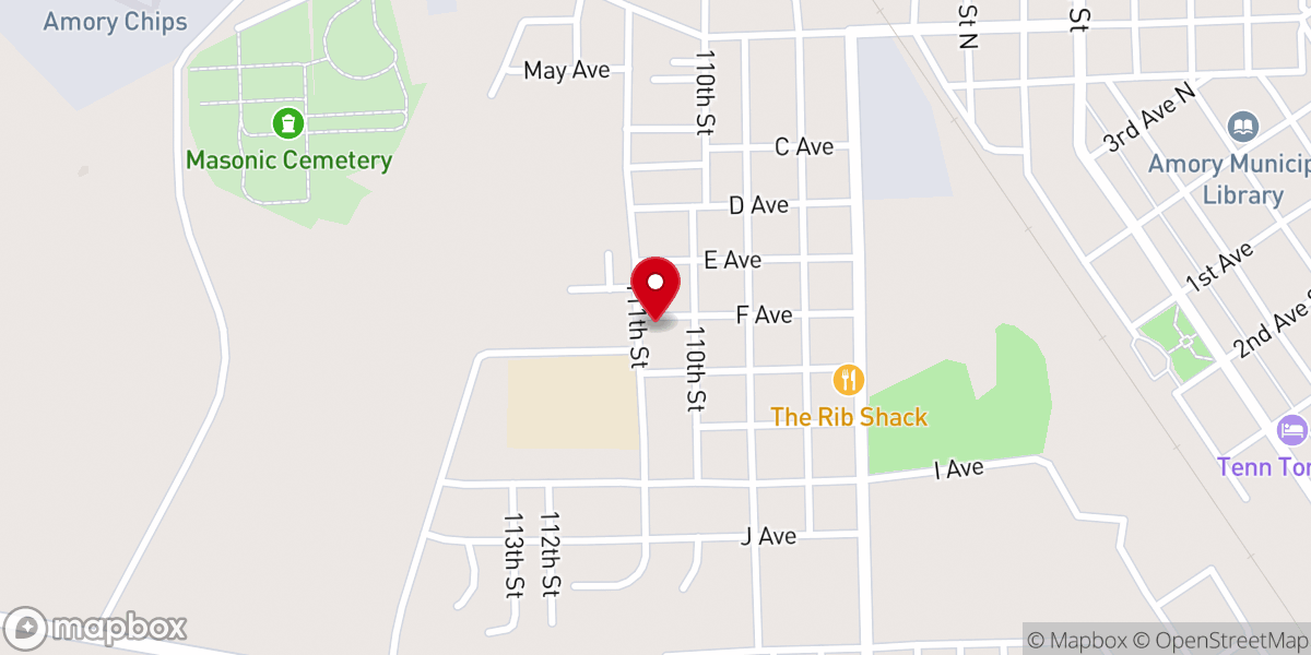 Map showing location of Mc Glowen Chapel Church