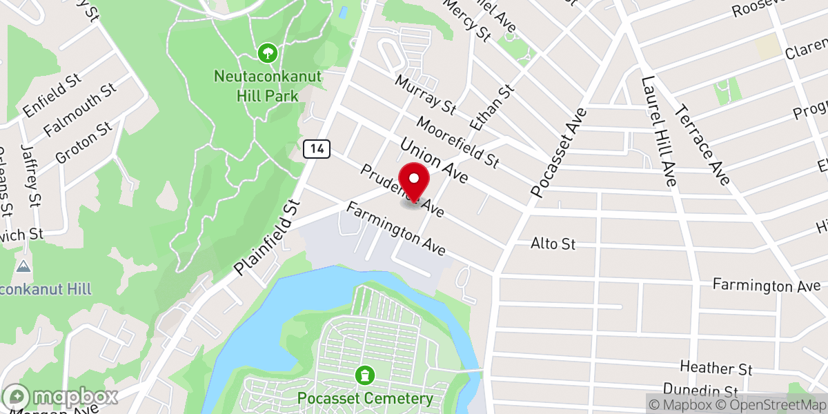 Map showing location of Christ Center of Praise