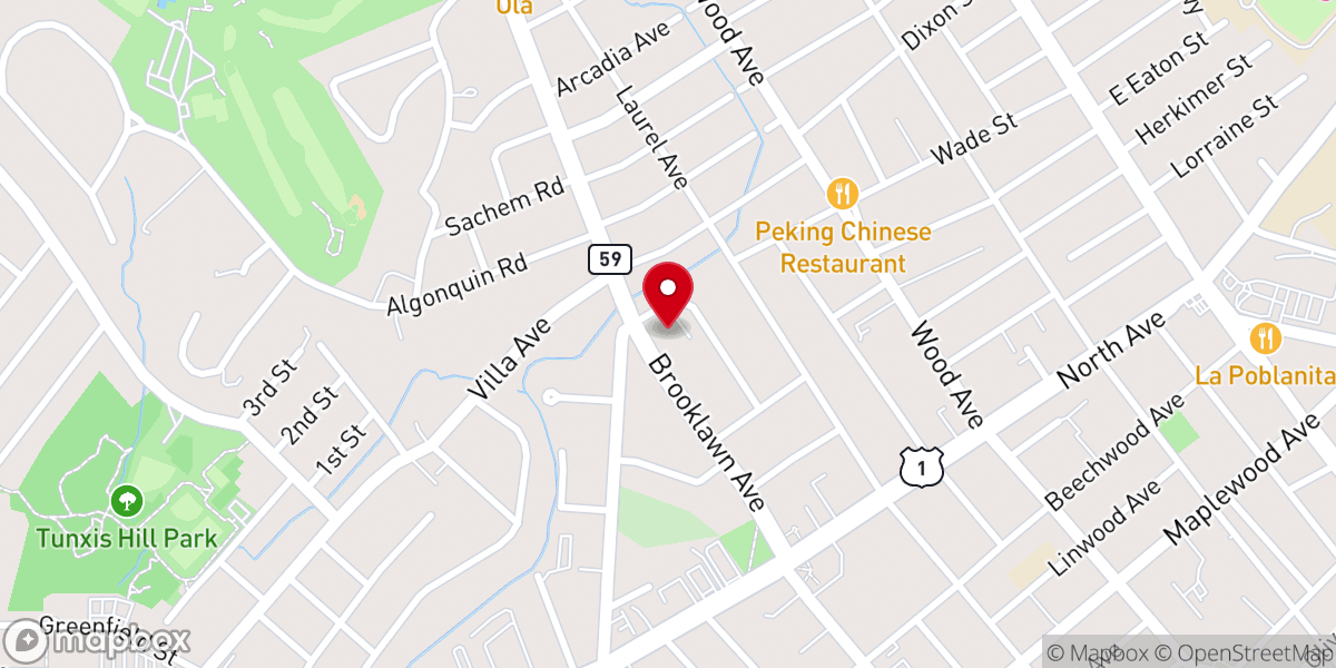 Map showing location of Brooklawn Seventh Day Adventist Church