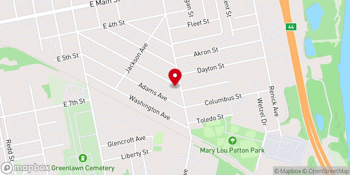 Map showing location of Harvest Chapel Church of God