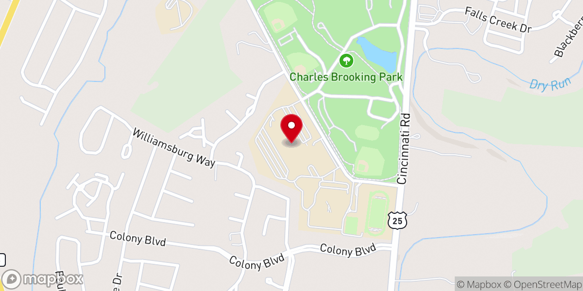 Map showing location of The Mount Baptist Church