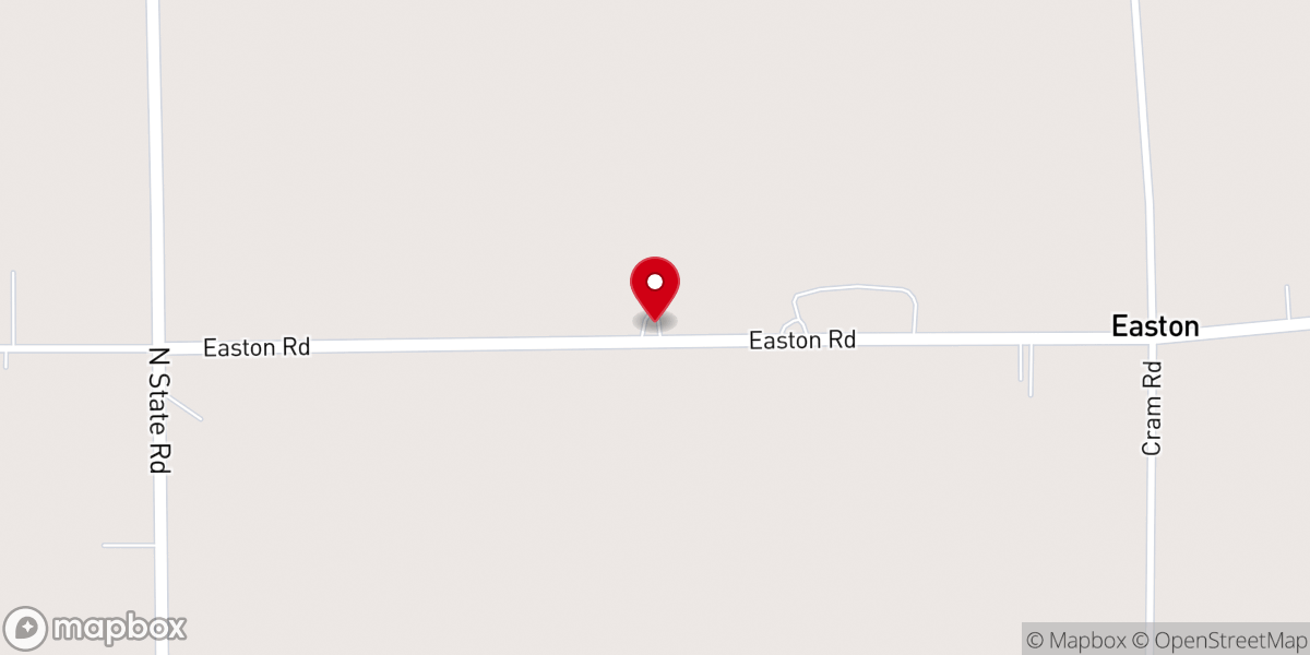 Map showing location of Easton Church of Christ