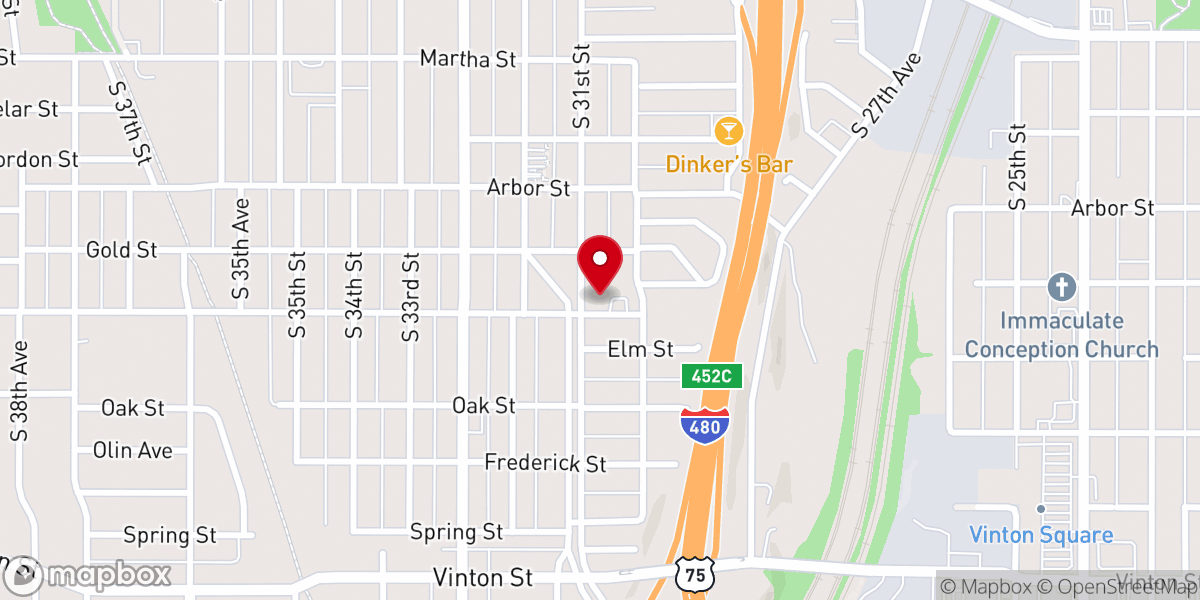 Map showing location of St Adalberts Catholic Church
