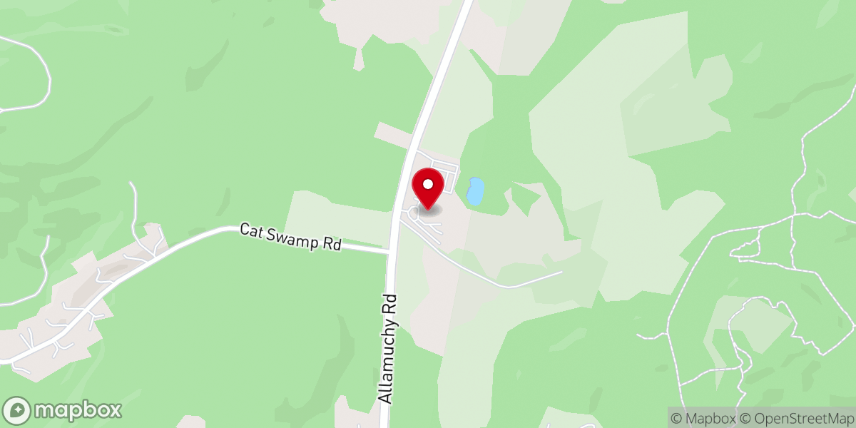 Map showing location of Panther Valley Ecumenical Church