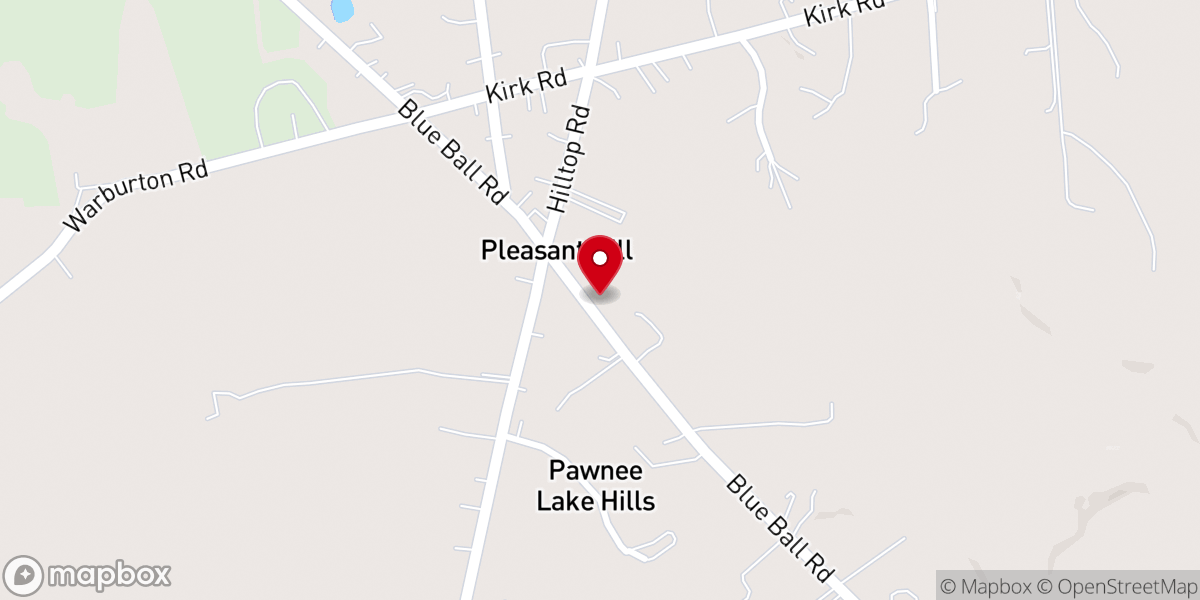 Map showing location of Pleasant Hill Wesleyan Church