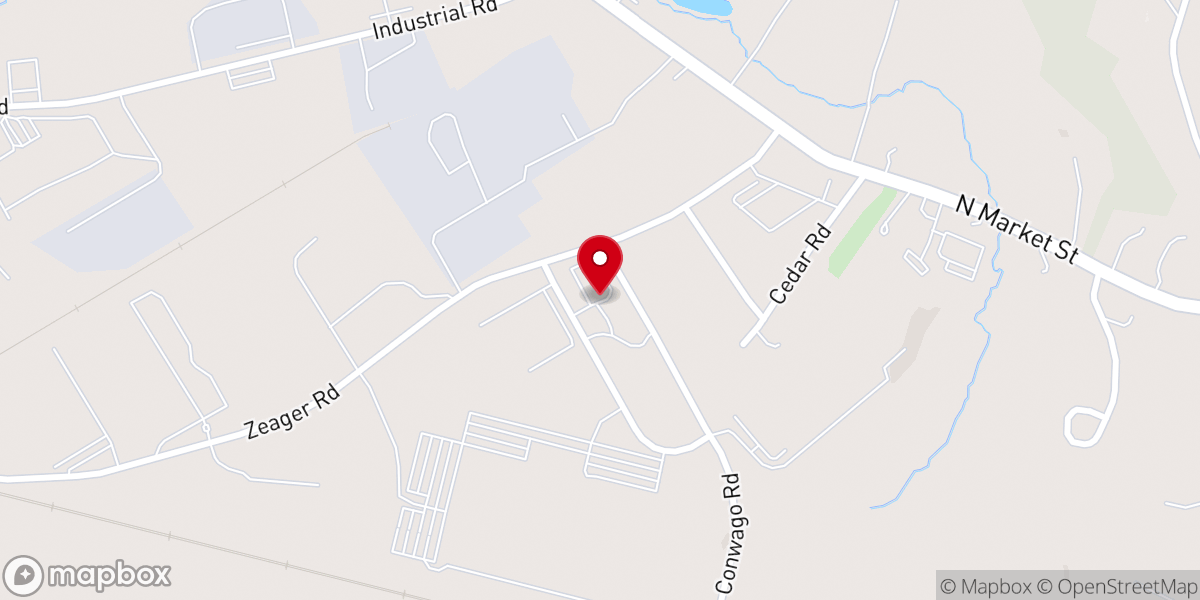Map showing location of Elizabethtown Ministerium