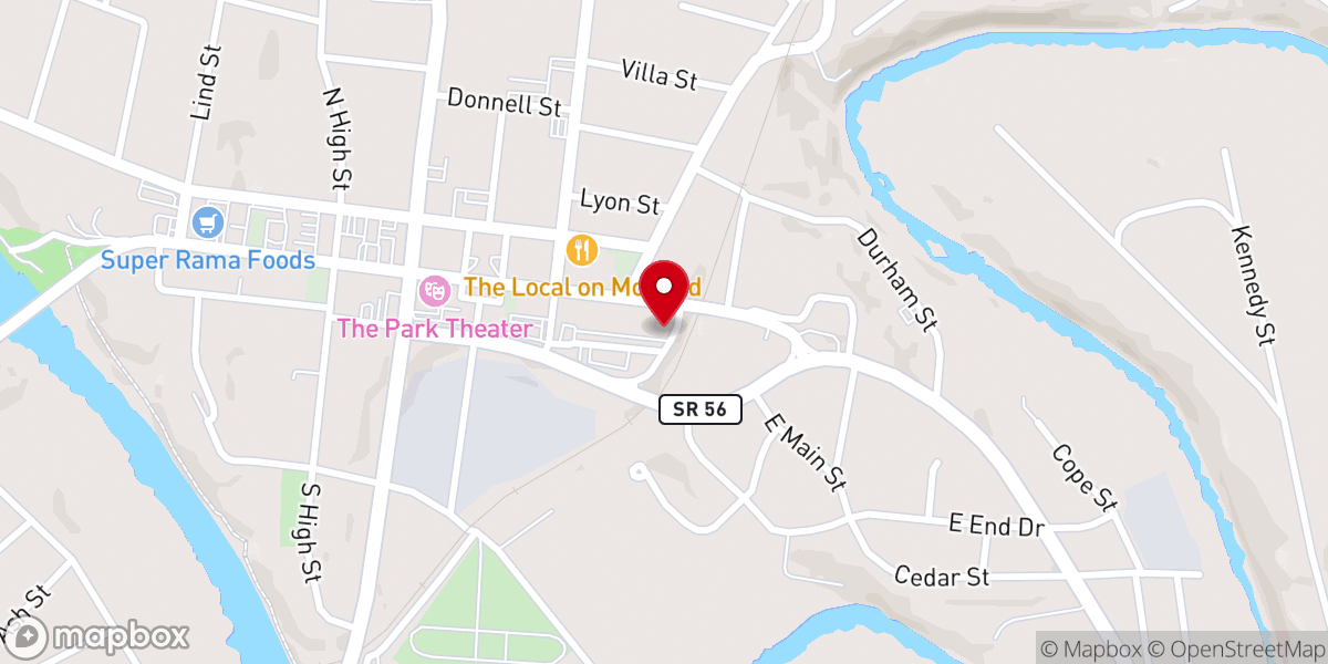 Map showing location of Martin Chapel Fellowship