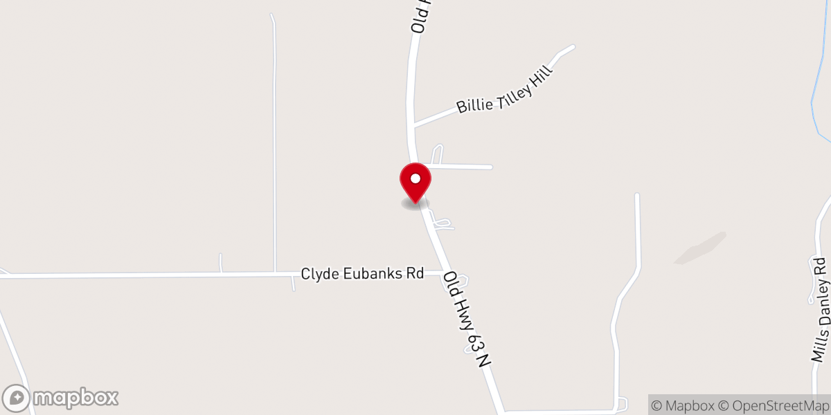 Map showing location of Sand Hill Baptist Church