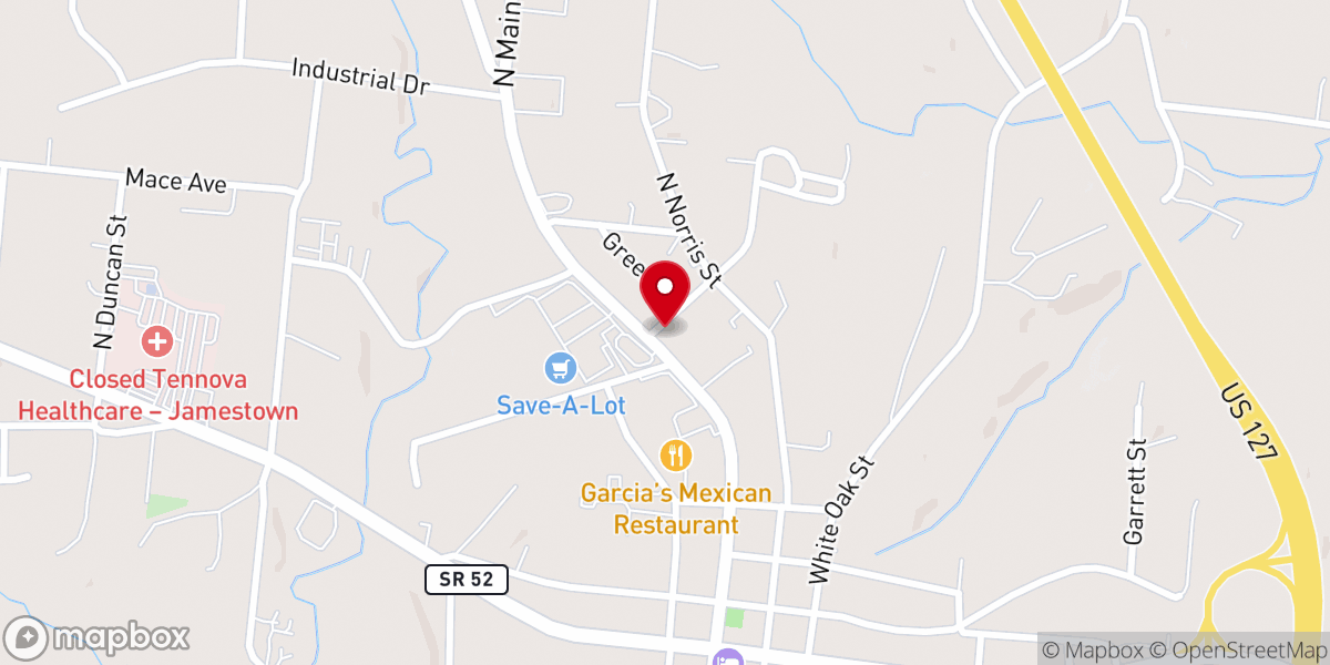 Map showing location of True Light Church