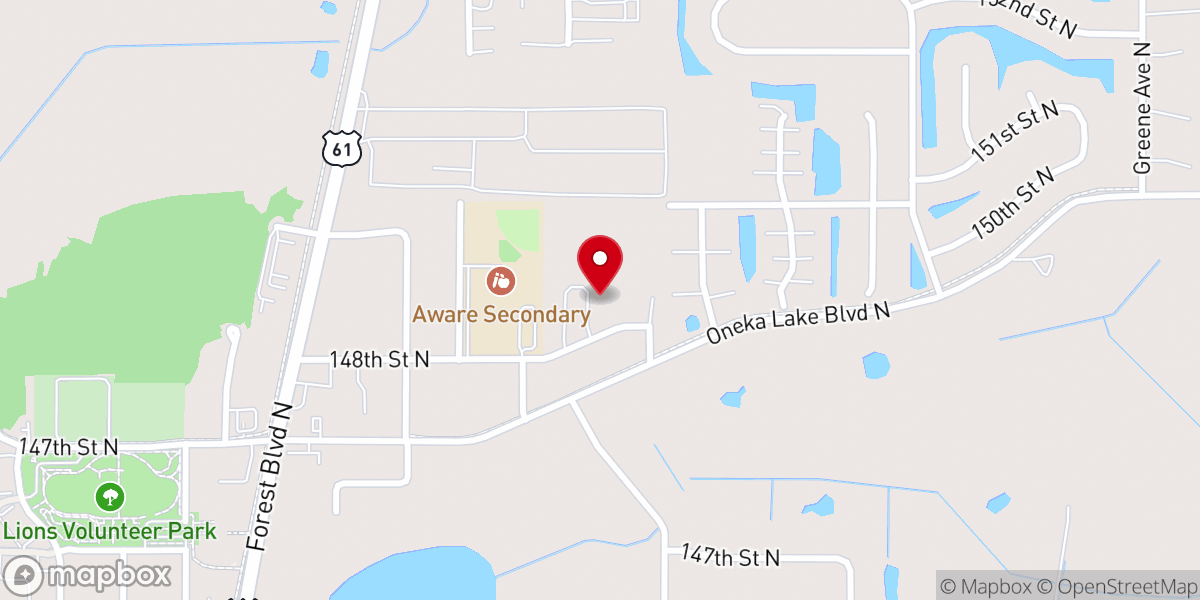 Map showing location of New Life Church - Lutheran