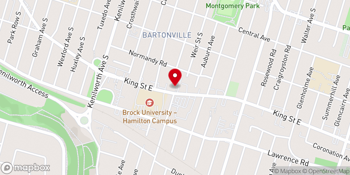 Map showing location of Holy Cross Croatian Parish of the Roman Catholic Diocese of Hamilton