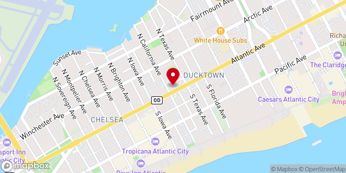 Map showing location of St. Joseph Church