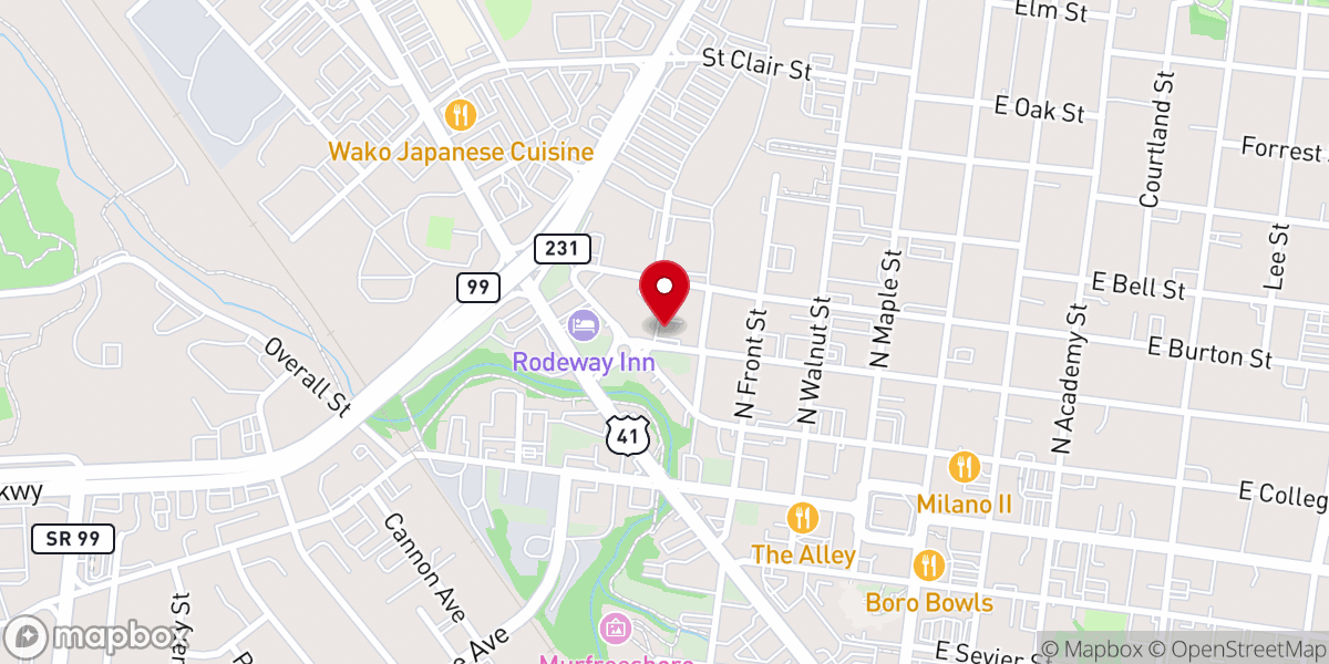 Map showing location of Marry Me of Tennessee