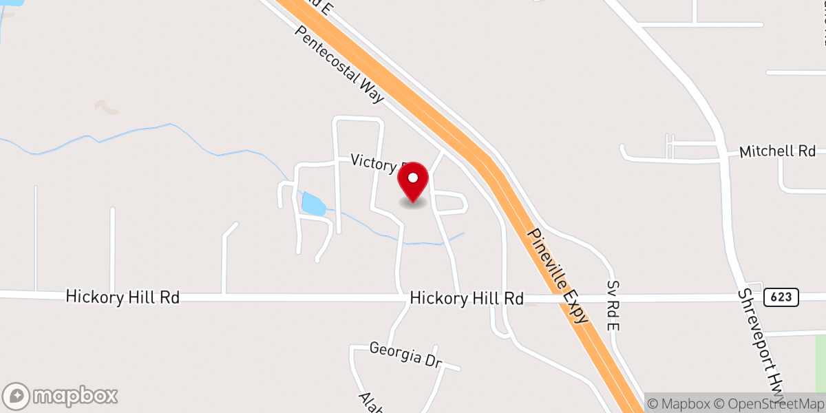 Map showing location of Pentecostal Campground
