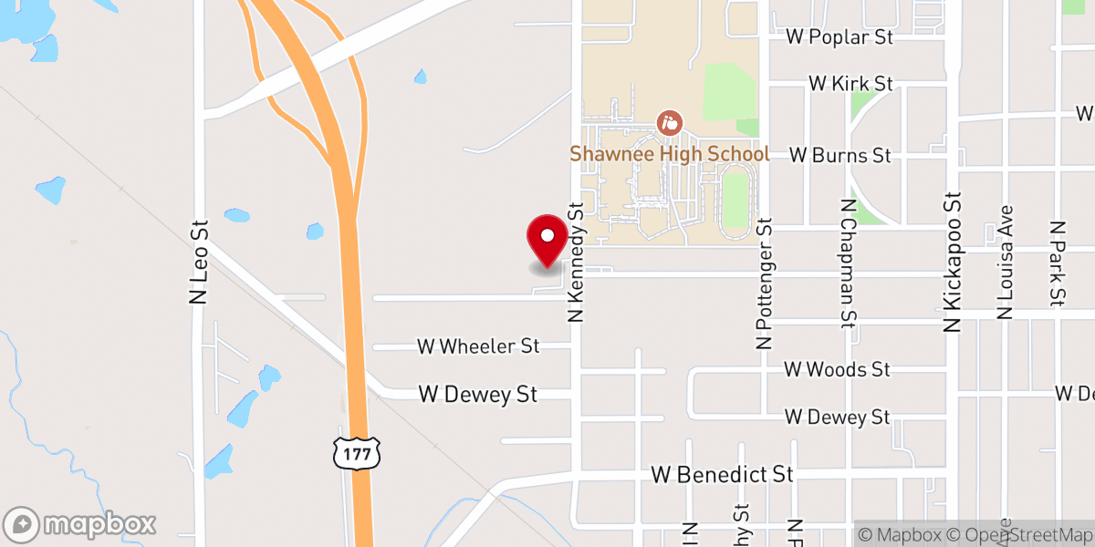 Map showing location of Living Love Christian Center