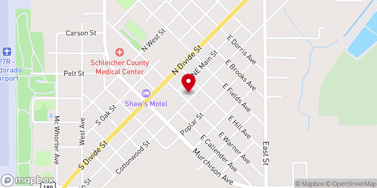 Map showing location of Community Baptist Church