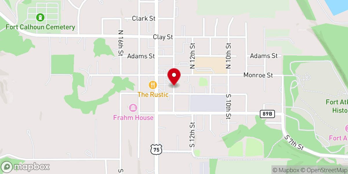 Map showing location of Presbyterian Church